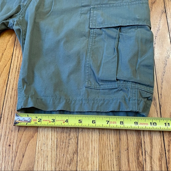 Men's LEVI'S Khaki Flat Front Cotton Cargo Shorts 30 White Tab Ripstop - Picture 7 of 9